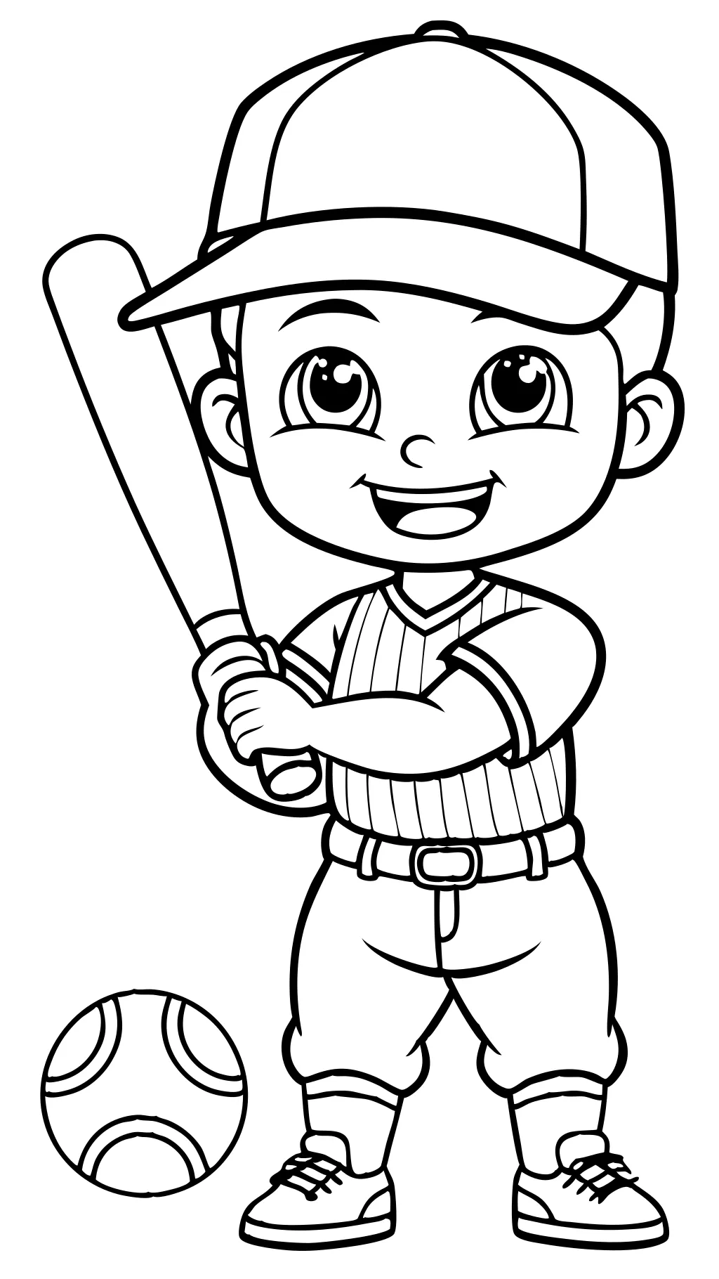 coloriage de baseball imprimable